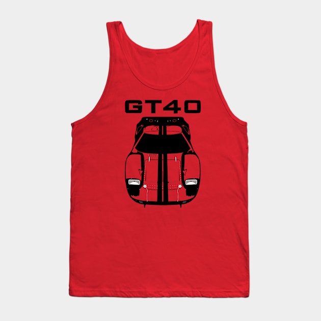 Ford GT40 - Multi color and black Tank Top by V8social